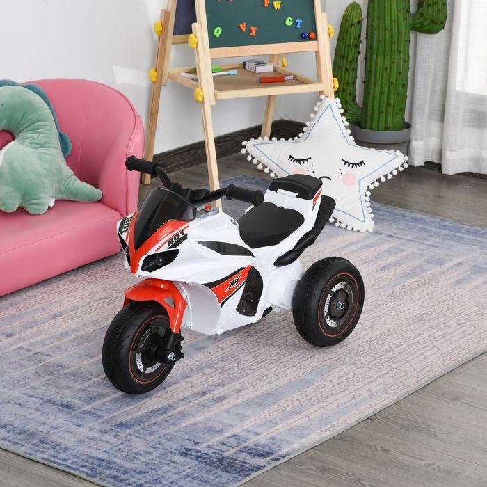 Immagine prodotto Swisshandel24 Veicolo per bambini Passeggino Moto per bambini 18-36 mesi con musica Bianco 74 x 39 x 4