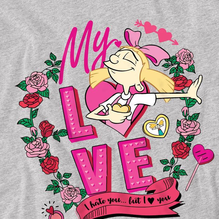 Produktbild Hey Arnold! I Hate You But Love You TShirt Valentinstag (S)