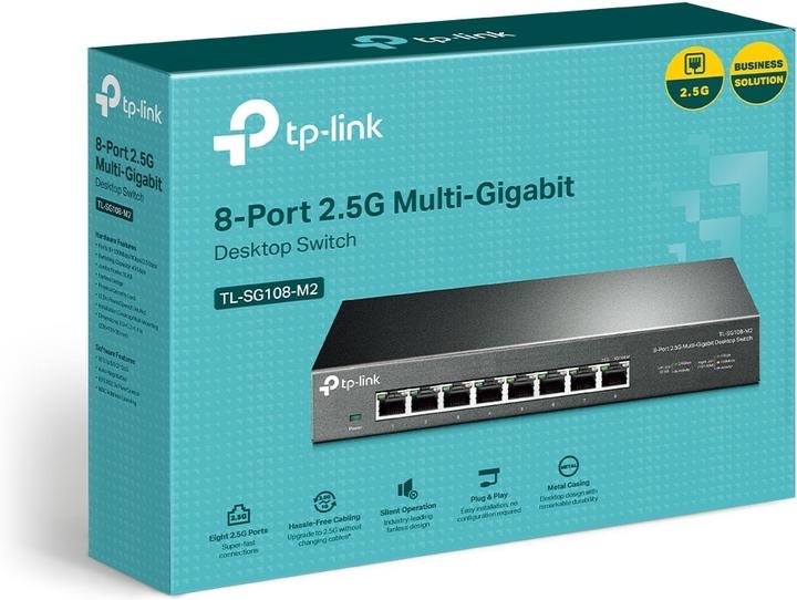 Immagine prodotto TP-Link Switch desktop a 8 porte 2.5G TL-SG108-M2 non gestito (8 porte)