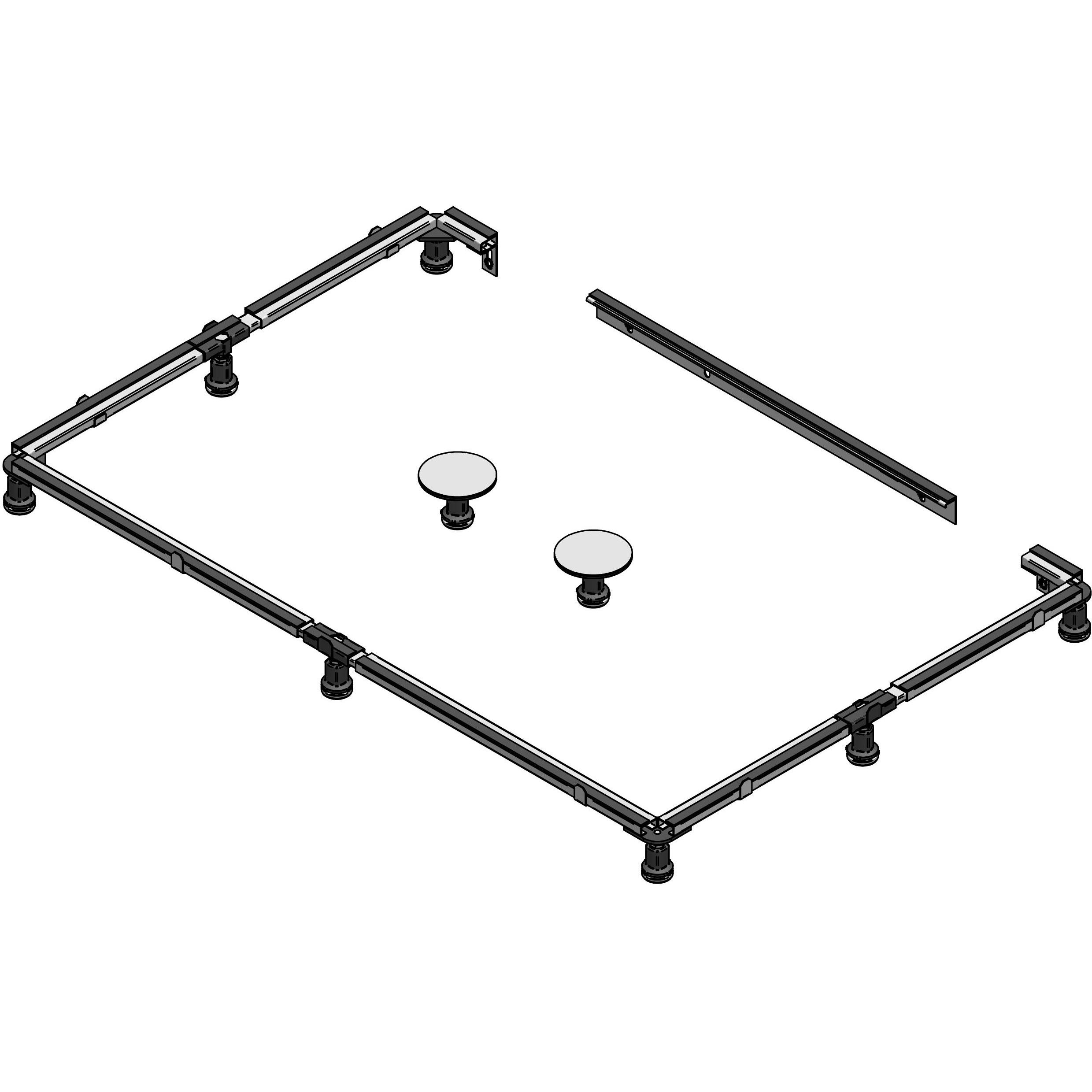Mabo, Badarmatur, Montagerahmen Acryl-/Stahlwanne/Miner 700x800-1200x1200mm H=68-125mm 101390