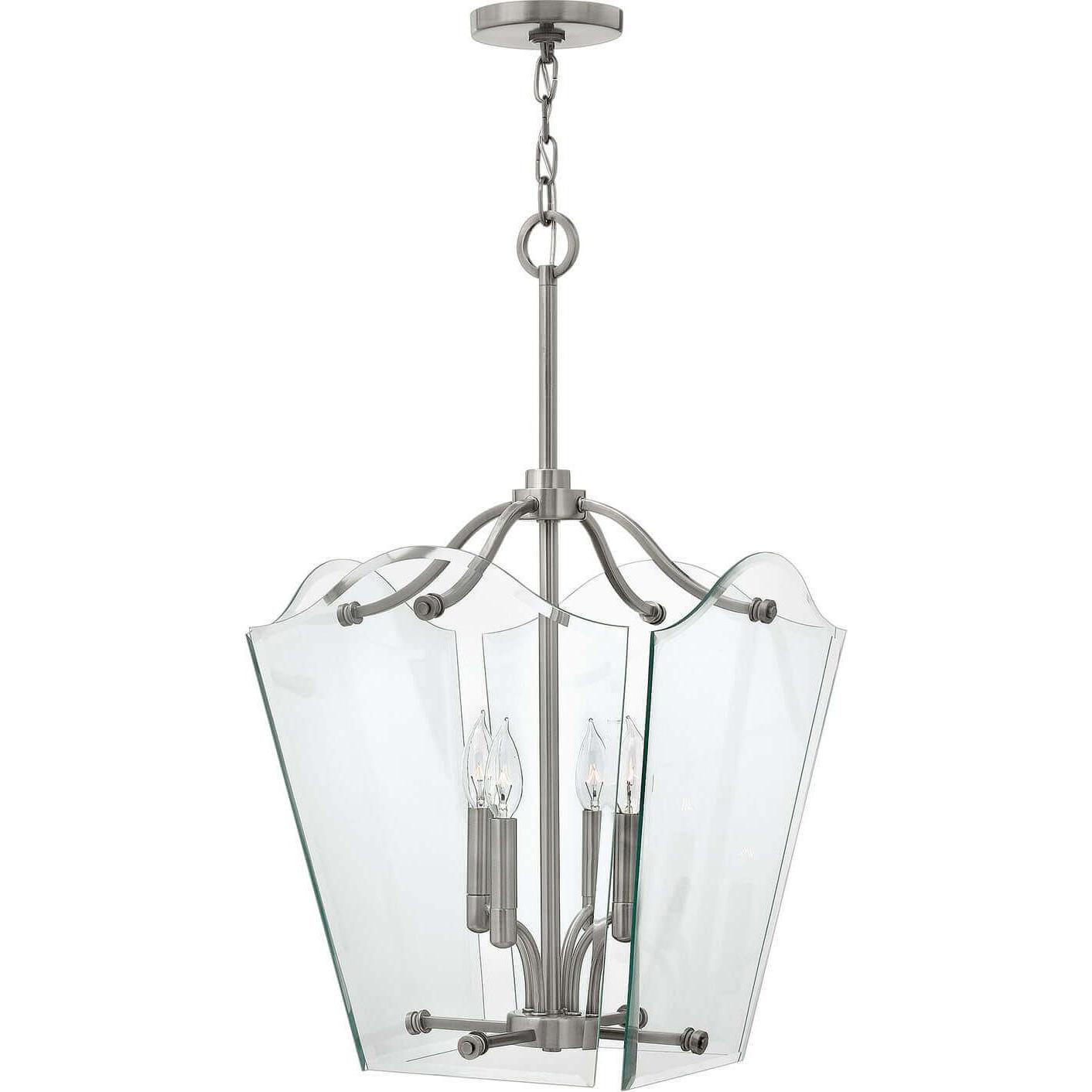 Elstead Lighting, Pendelleuchte, Wingate Hängeleuchte E14 4-fach 71cm Poliertes antikes Nickel (E14)