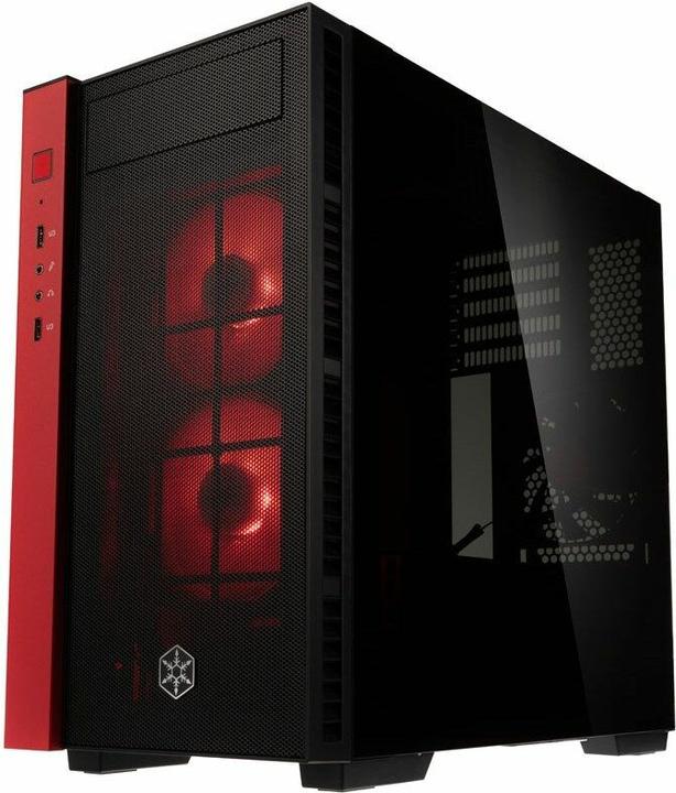 Produktbild Silverstone Tower SST-RL08BR-RGB schw./rot (Mini-DTX, Mini-ITX)