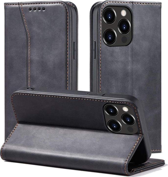 Produktbild Hurtel Magnet Fancy Case case for iPhone 14 Pro flip cover wallet stand black (Apple iPhone 14 Pro)