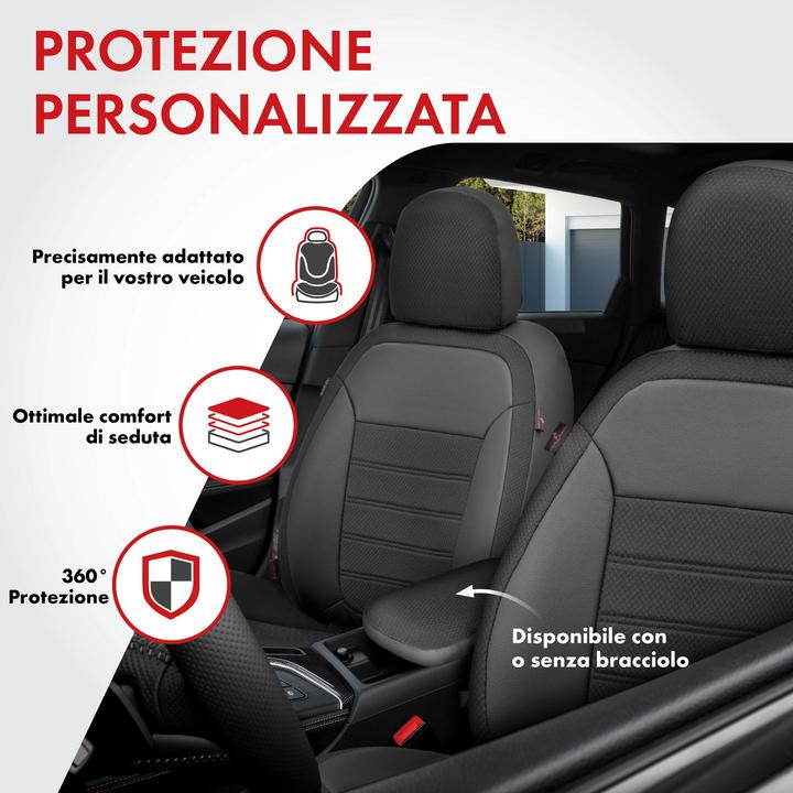 Produktbild Walser Sitzbezug für Nissan Qashqai 12/2006 - 04/2014, 2 Einzelsitzbezüge