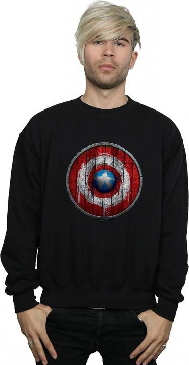 Actual product image Mens Captain America Wooden Shield Sweatshirt (5XL)