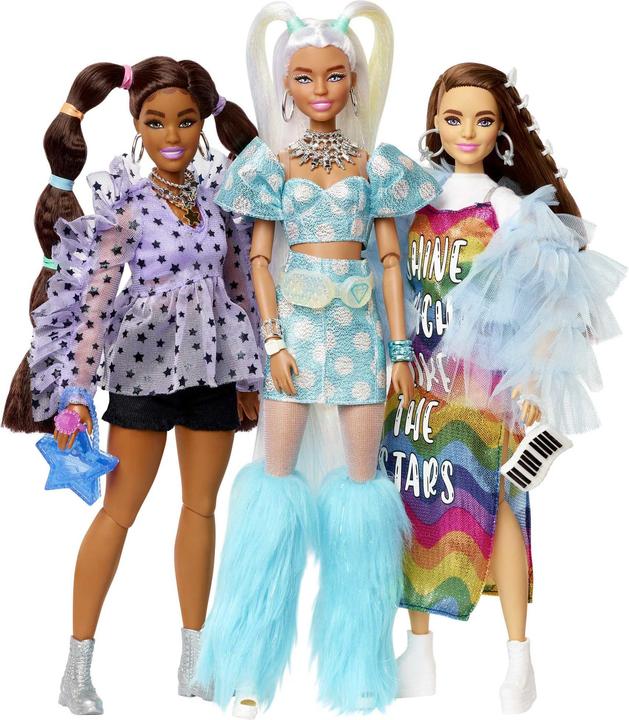 Productafbeelding Barbie Extra Modepop - 5 poppen met huisdier - pop