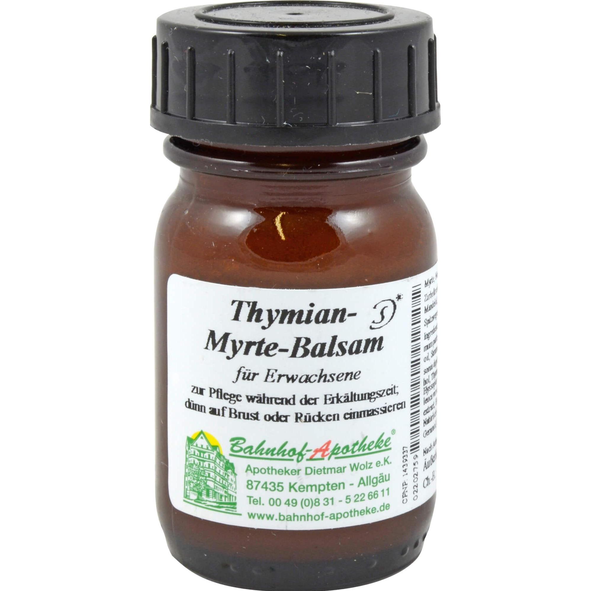 Bahnhof-Apotheke, Bodylotion, Thymian-Myrte-Balsam für Erwachsene, 30 ml BAL (Körpercreme, 30 ml)