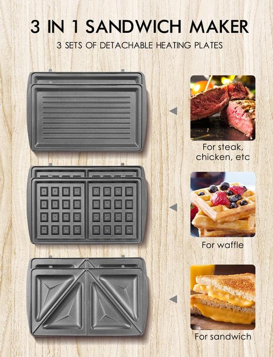 Actual product image Yabano 3-in-1 Sandwich Maker