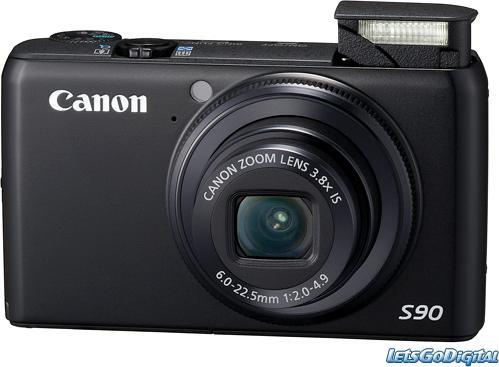 Actual product image Canon PowerShot S90, 10 MPixel, 3.8x zoom, black (1/1.7 ")