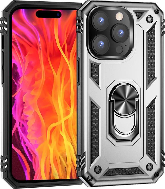 Actual product image Nalia Shockproof Military Style Ring Cover (Apple iPhone 15 Pro Max)