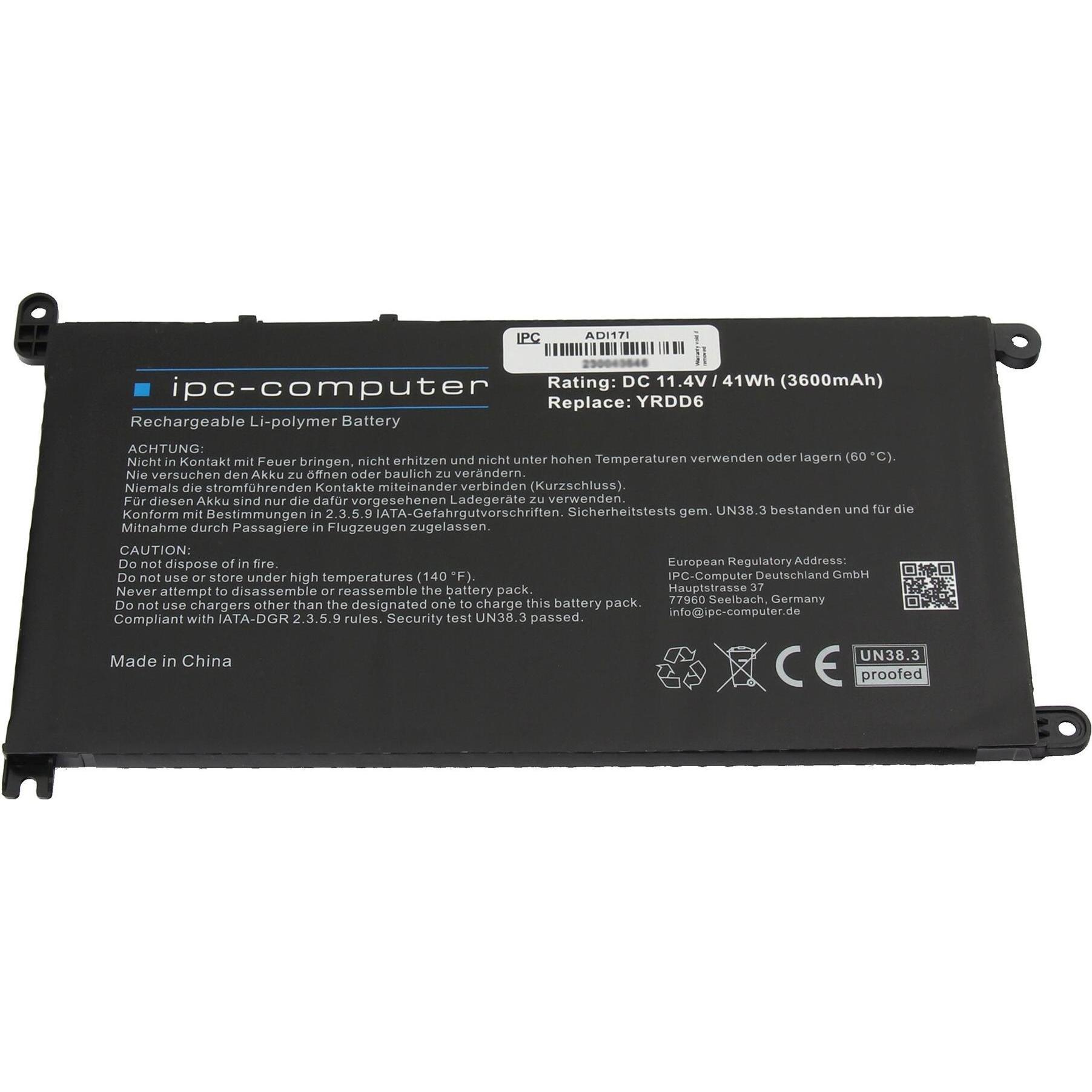 Thumbnail - IPC 1VX1H (3 Zellen, 3600 mAh), Notebook Akku