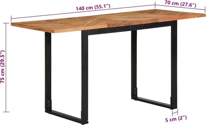 Produktbild vidaXL Esstisch (140 x 70 x 75 cm)