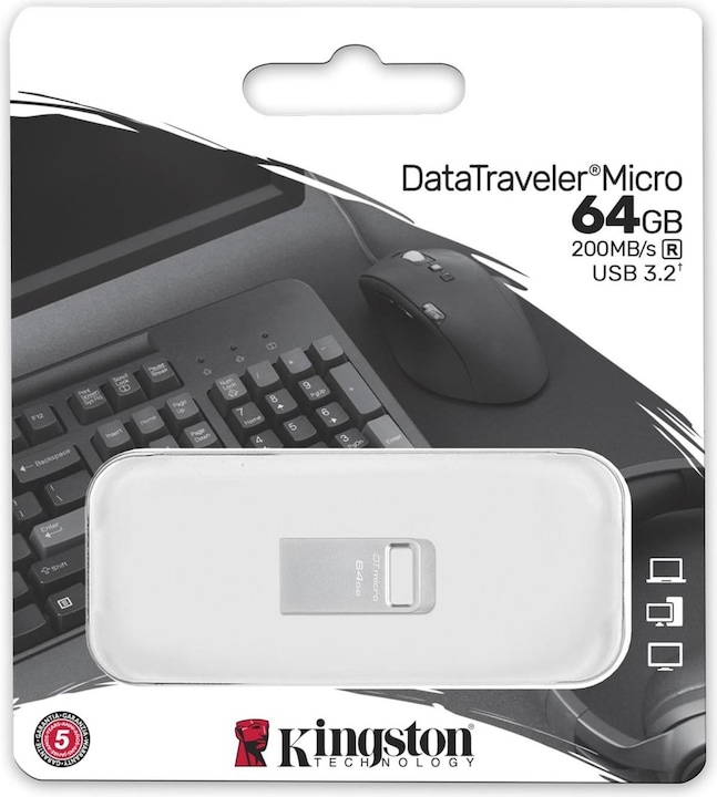 Produktbild Kingston DataTraveler Micro (64 GB, USB-A, USB 3.2)