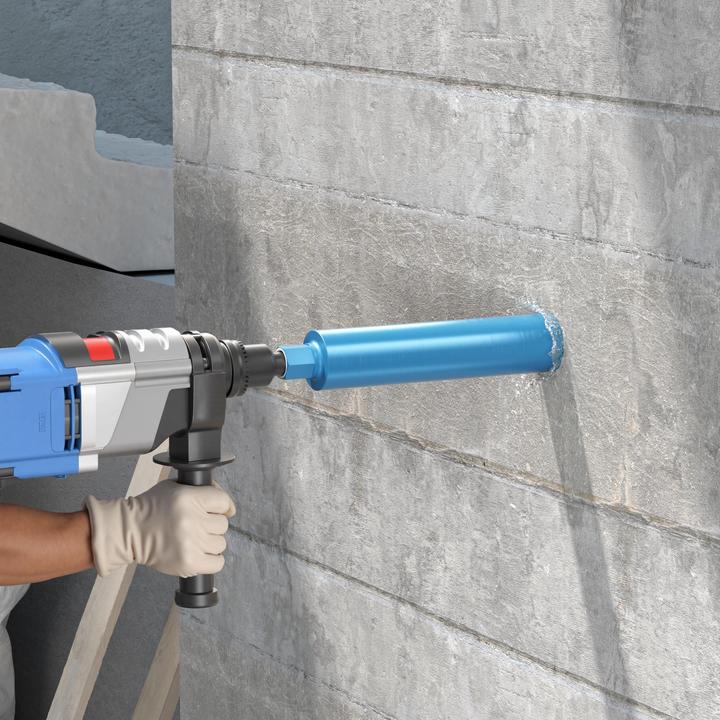 Produktbild Wiltec Diamantbohrkrone Shark Ø82mm Bohrkrone 450mm 1¼ UNC Diamantbohrer Beton (82 mm)