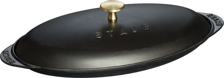 Staub Servierplatte (31 cm, Bratpfanne, Gusseisen, Emaille)