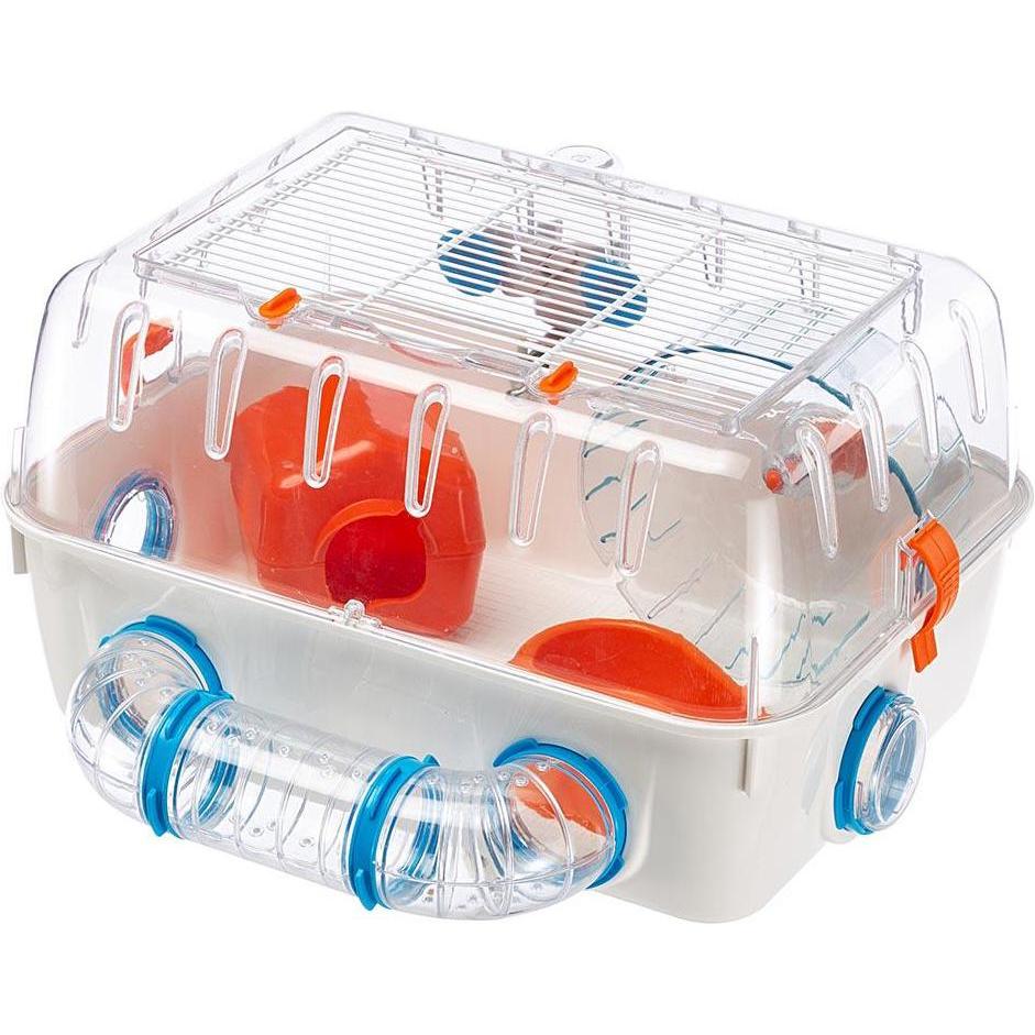 Meilleurs prix pour Ferplast Cage pour hamsters COMBI 1, habitat pour petits rongeurs, plastique robuste, toit avec grille qui s'ouvre, tubes et accessoires inclus, 40,5 x 29,5 x h 22,5 cm Blanche