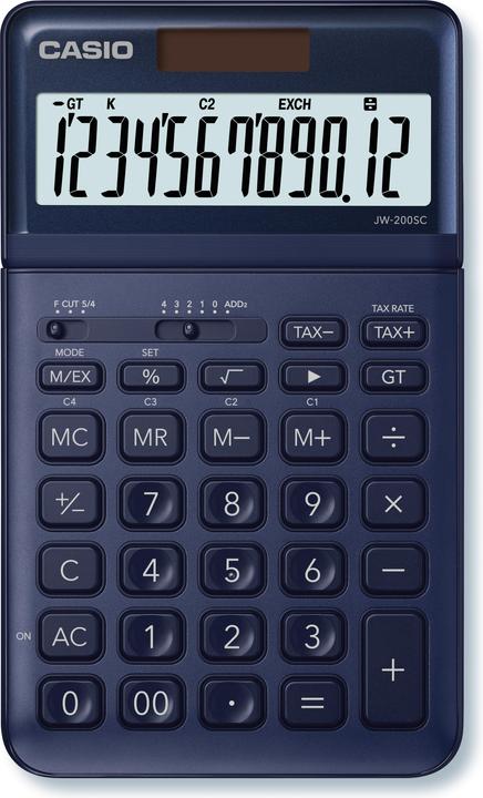 Actual product image Casio JW-200SC-NY Desktop calculator dark blue (Batteries)