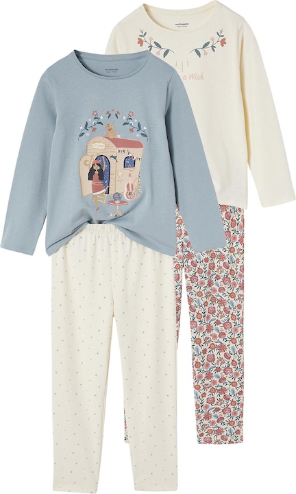 Produktbild Vertbaudet 2er-Pack lange Mädchen Schlafanzüge mit Boho-Print (158)