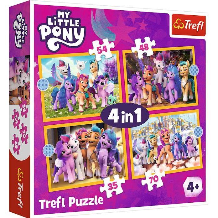 Trefl 4 in 1 Puzzle,My little Pony.34624 (70 Teile)