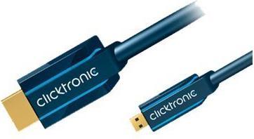 Image du produit clicktronic micro HDMI (Typ D) — HDMI (Typ A) (2 m, HDMI, 1.4)