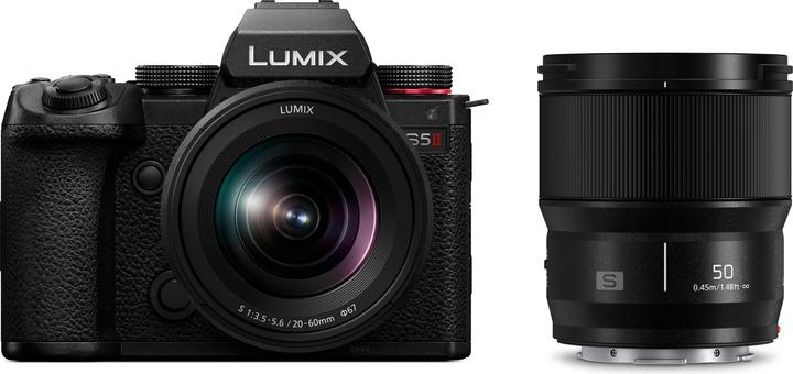 Produktbild Panasonic DC-S5 II + S 20-60mm f3,5-5,6 + S 50mm f1,8 Bulk (24.20 Mpx, Vollformat)