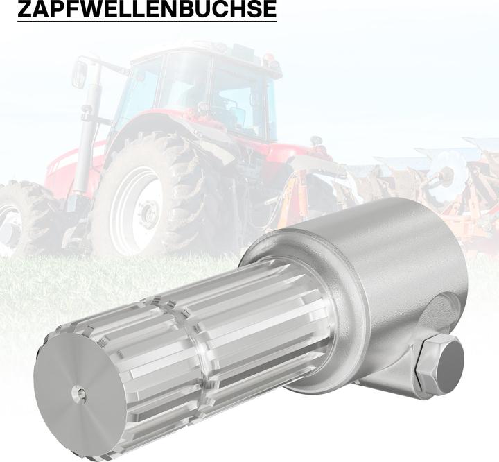 Actual product image Wiltec Adaptor Sleeve for PTO Shaft 175 mm w/ 1 3/8" 21N Spline Housing and 1 3/4" 20T Output Sha (Tractor accessories)