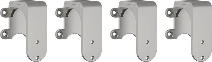 Image du produit VidaXL Supports de dérivation de porte de grange pour rails ronds 4pcs Acier inoxydable