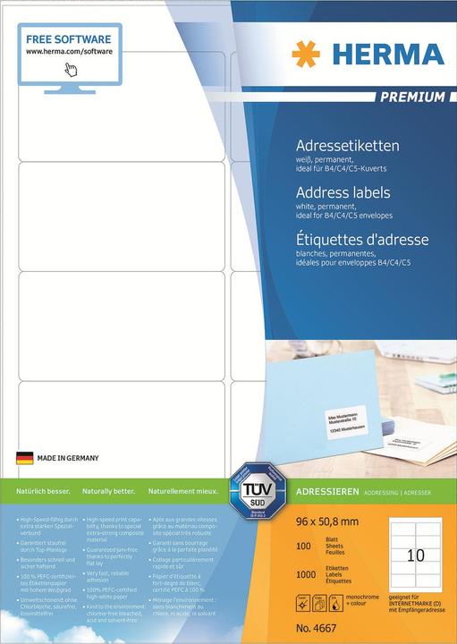 Actual product image HERMA Universal labels A4