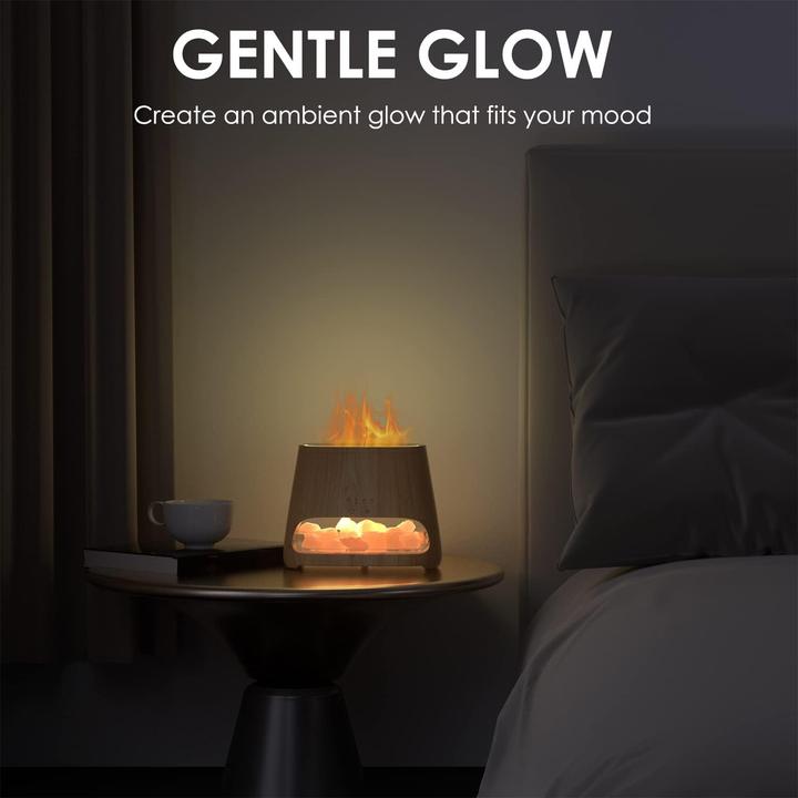 Produktbild Fellhof 2-in-1 Aroma Diffuser & Salzleuchte mit Flammeneffekt (150 ml)