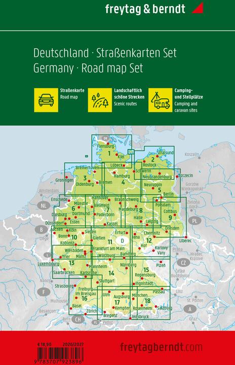 Produktbild Deutschland, Strassenkarten-Set 1:200.00