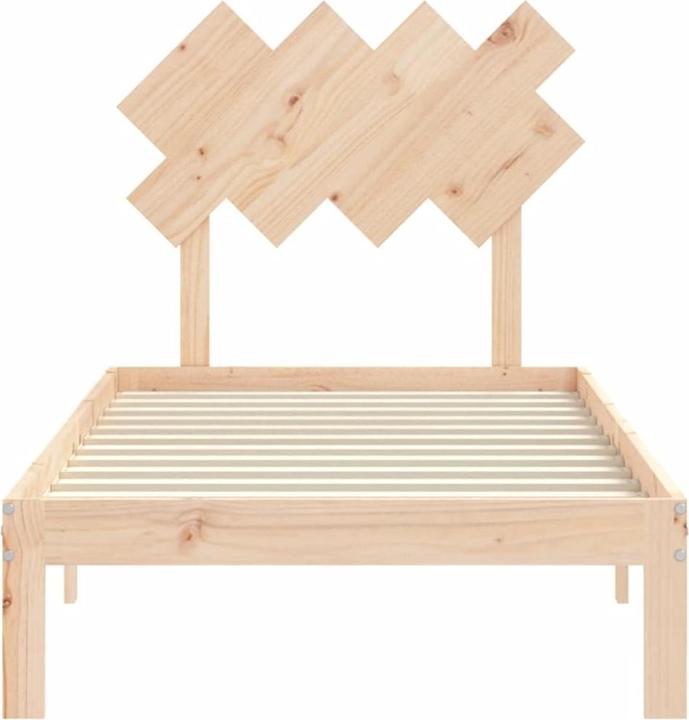 Produktbild VidaXL Massivholzbett mit Kopfteil 160x200 cm (150 x 200 cm)