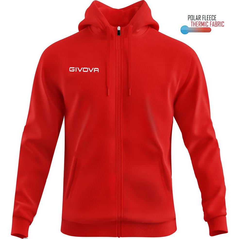 Givova, Jungen, Pullover, fleecejacke kind 500, Rot, (3XS)