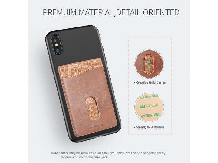 Immagine prodotto Floveme Portacarte in pelle con custodia autoadesiva per smartphone (Universale)