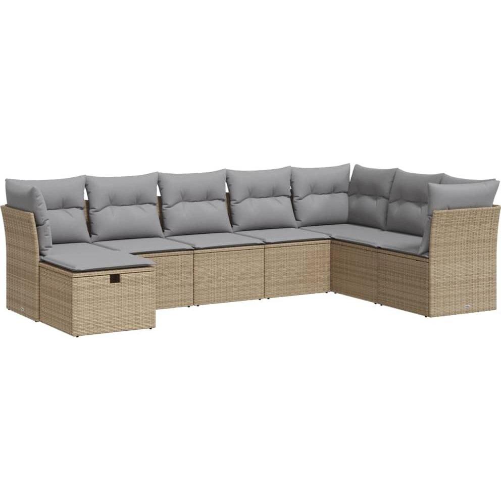 VidaXL, Gartenlounge, 10-tlg. Garten-Lounge-Set mit Kissen