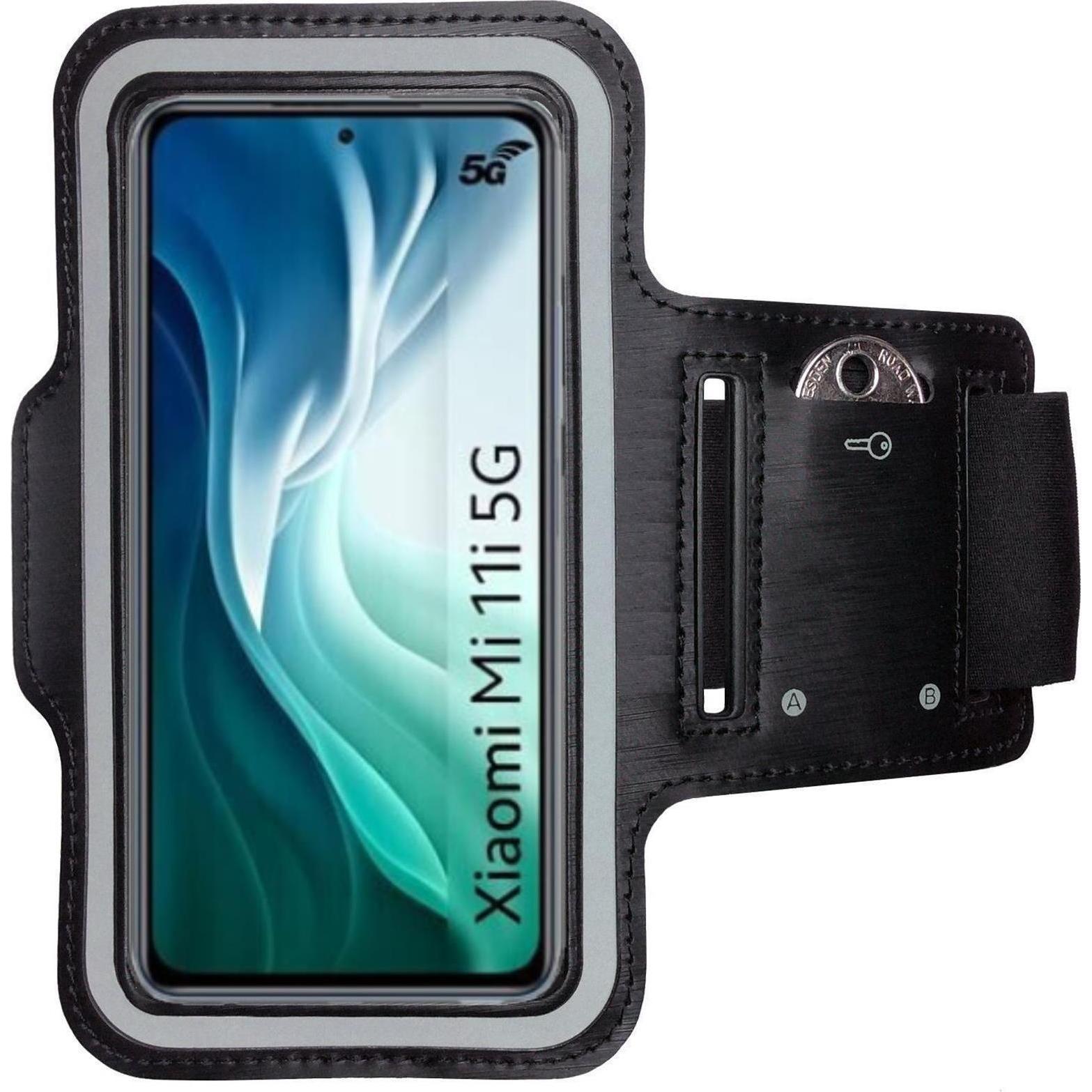 CoverKingz Sportarmband für Xiaomi Mi 11i/Poco F3, Smartphone Sportarmband, Schwarz