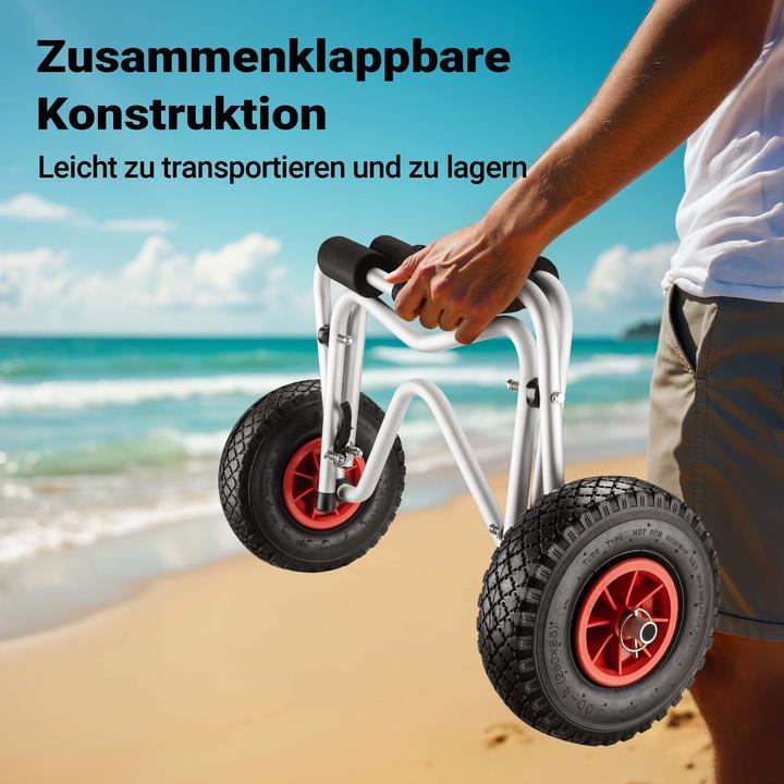 Actual product image Wiltec Kayak Canoe trolley cart carrier aluminium folding max 68kg (1 pers.)