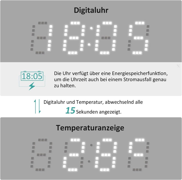 Actual product image Emke Bathroom Mirror With Lighting 70*50cm,Fog-Free, Temperature&Time Cool-White(6500K), Dimmable (70 x 50 cm)