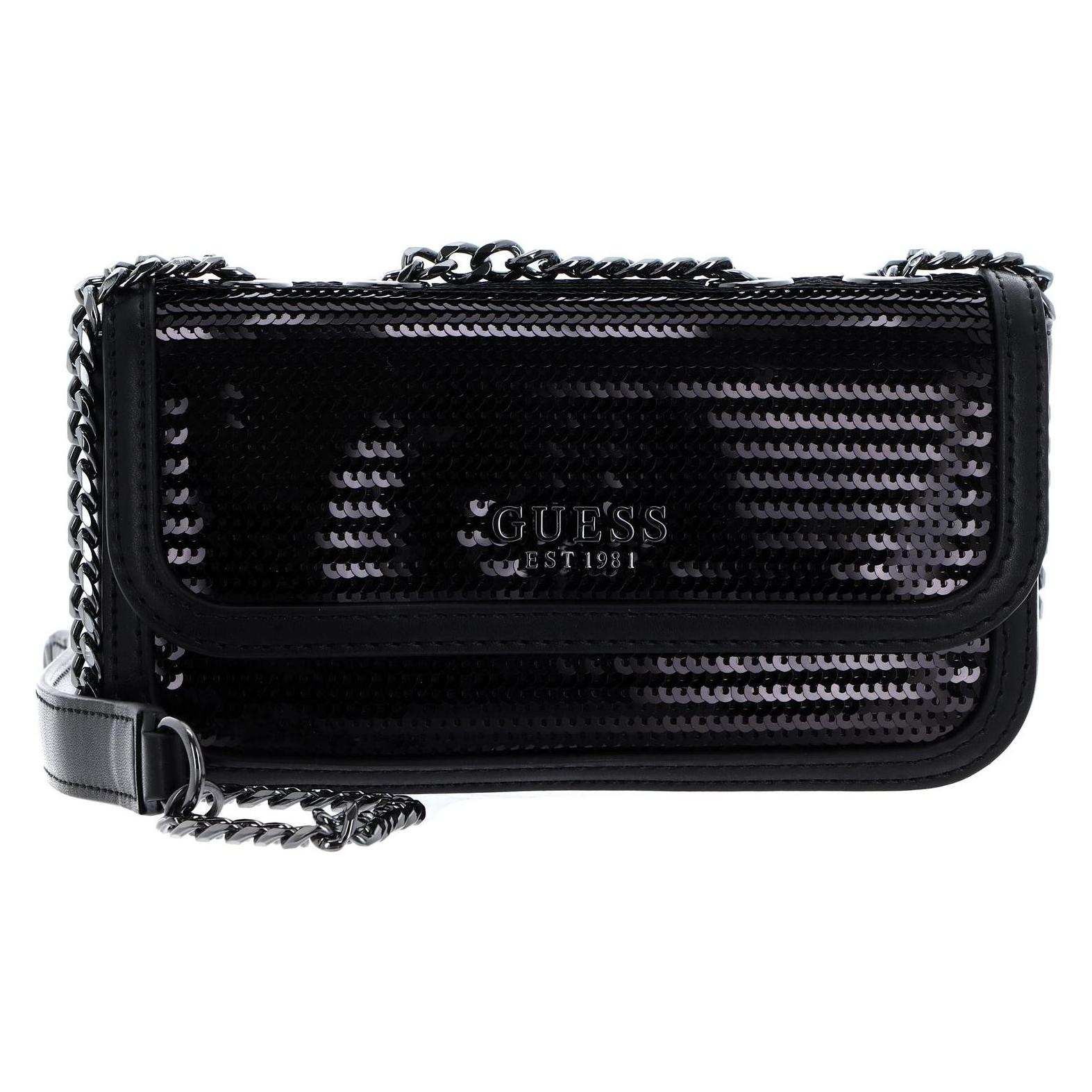 Guess, Damen, Handtasche, Kaska Mini Convertible Crossbody Flap, Schwarz
