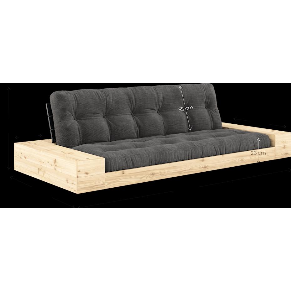 Thumbnail - Karup Design, Sofa, Base (2.5-Sitzer, Bettsofa)