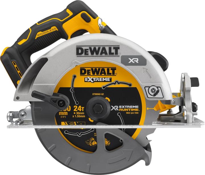 Actual product image DeWalt 18V hand-held circular saw with 2x 5Ah Powerstack battery