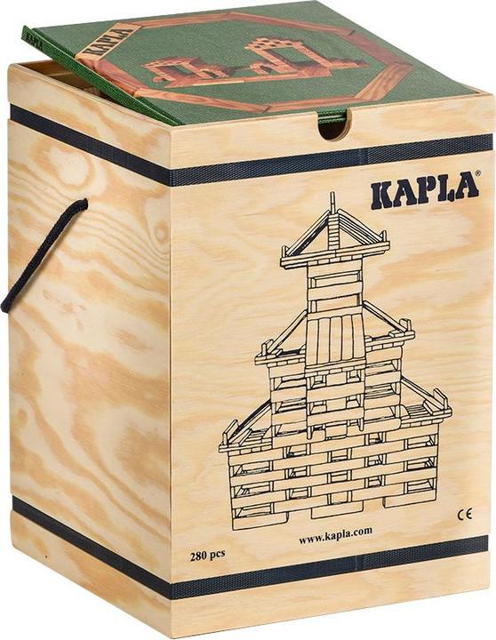 Actual product image Kapla - Blank - Constructiespeelgoed - Groen Voorbeeldboek - 280 Plankjes