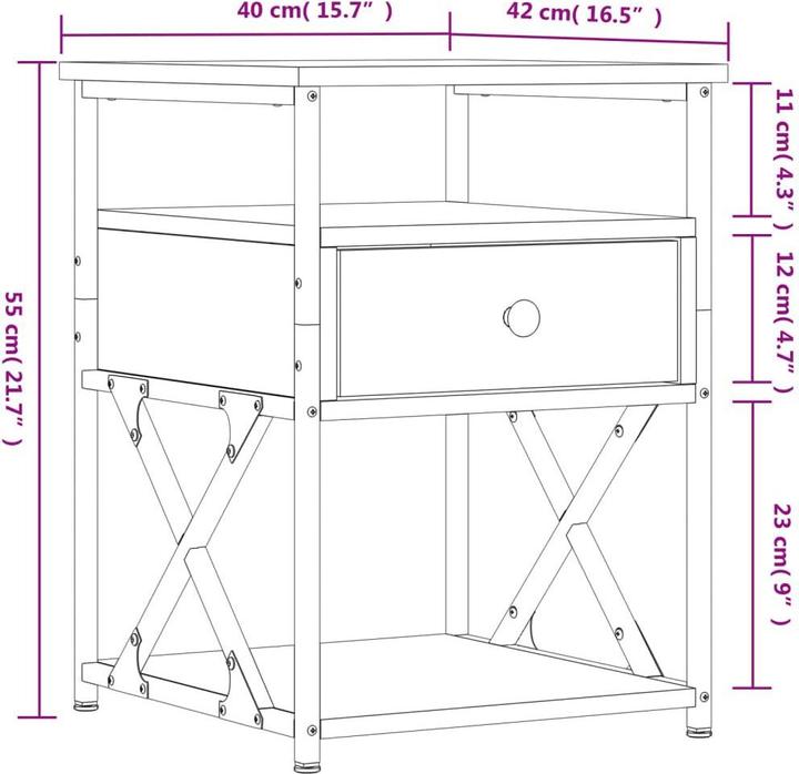 Immagine prodotto vidaXL Erick (40 x 42 x 55 cm)