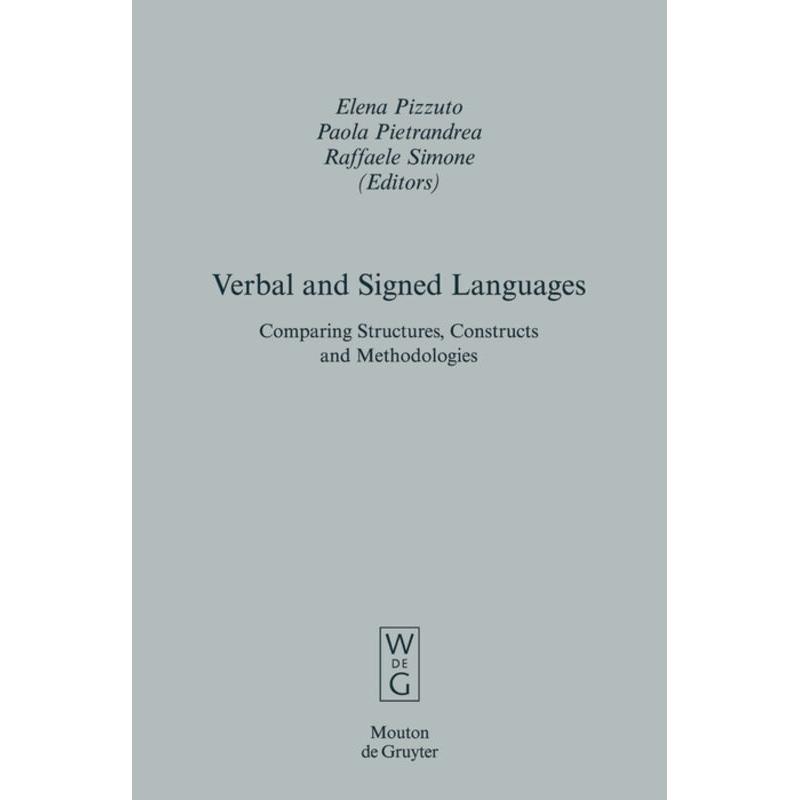 Verbal and Signed Languages, Schulbücher von Elena Pizzuto, Raffaele Simone, Paola Pietrandrea