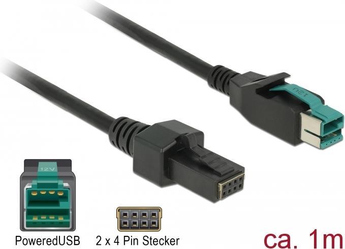 Produktbild Delock 85482 PoweredUSB Kabel Stecker 12 V (1 m, USB 2.0)