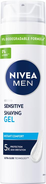 NIVEA - Sensitive Shaving Gel - 200 ml (200 ml, Shaving gel)