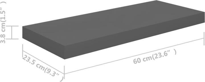 Actual product image vidaXL Wandregal (23.50 x 60 x 4 cm)
