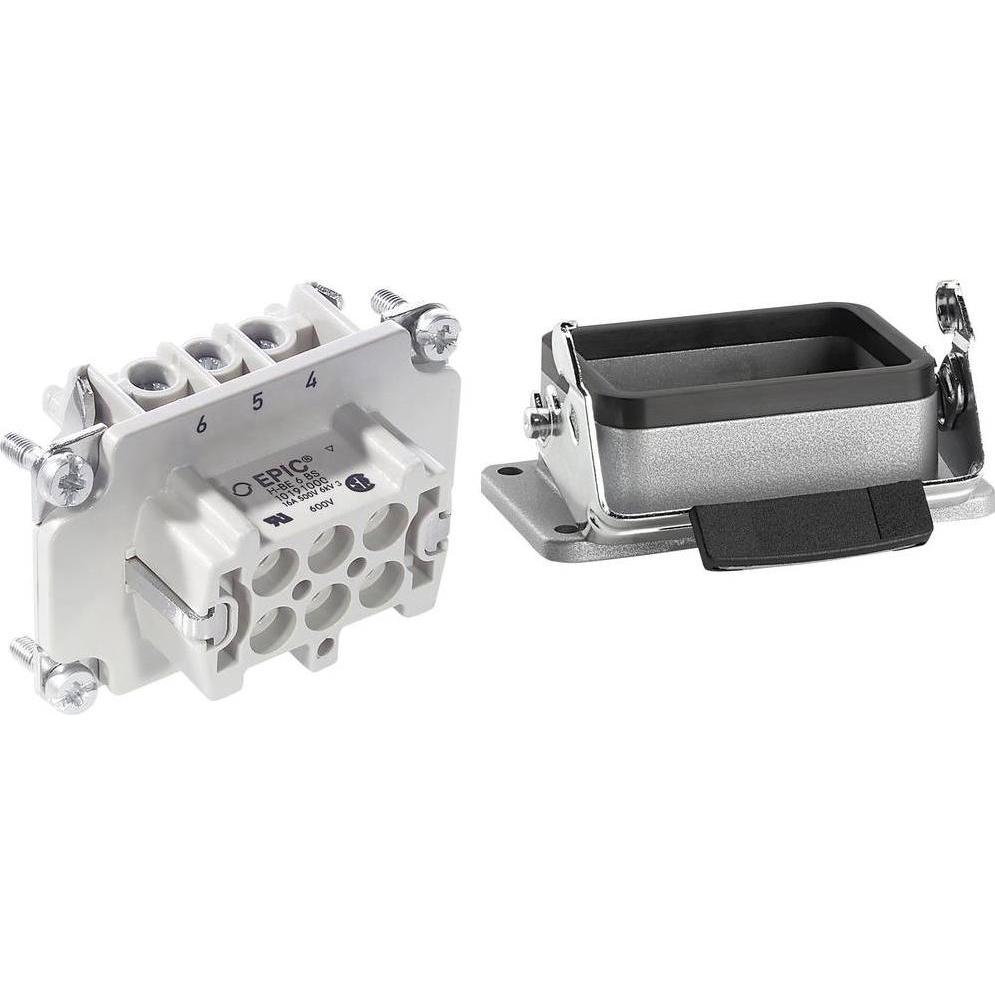Lapp Kabel Steckverbinder-Set EPICKIT H-BE 6 75009637 6 + PE Schrauben 1 Set, Elektronikkabel + Stecker, Grau