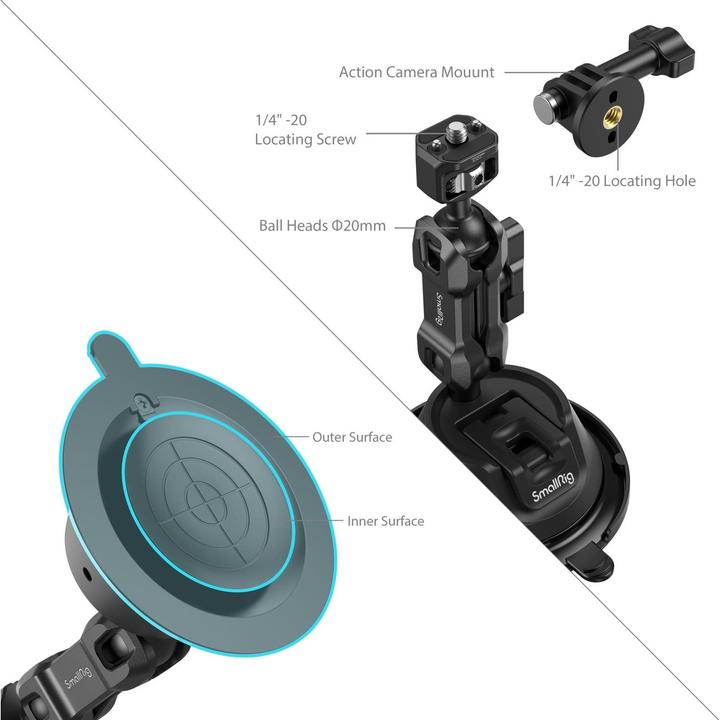Image du produit SmallRig Support à ventouse SC-1K (Universel)