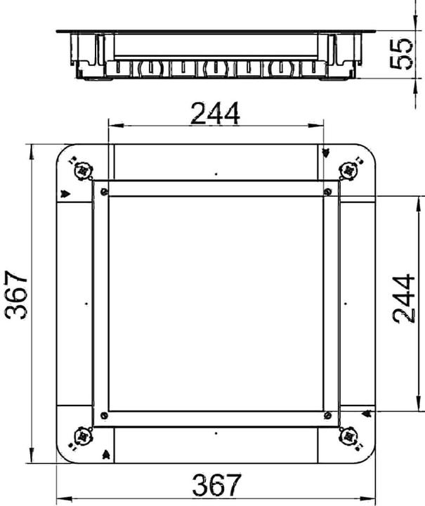 Image du produit OBO Bettermann OBO UGD55 250-3 9R Boîte d'encastrement pour GES9/55UV