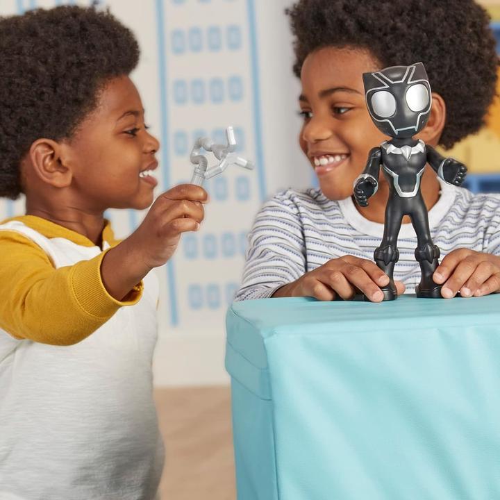 Actual product image Hasbro Spidey and His Amazing Friends super-sized Black Panther action figure, superhero toy f